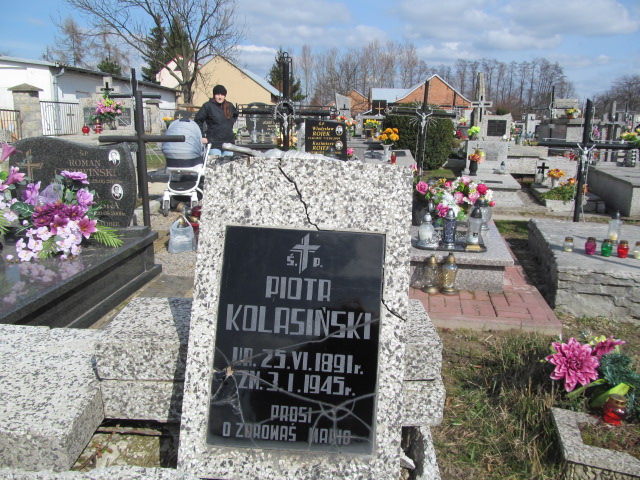 Piotr Kolasiński 1891 Gorzyce - Grobonet - Wyszukiwarka osób pochowanych