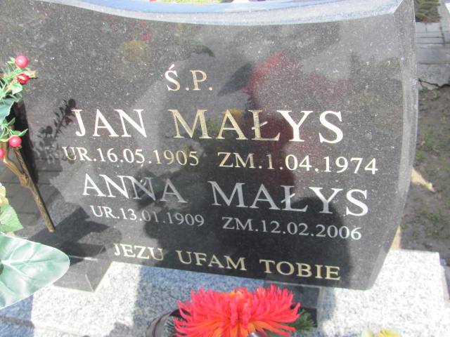 Jan Małys 1905 Gorzyce - Grobonet - Wyszukiwarka osób pochowanych