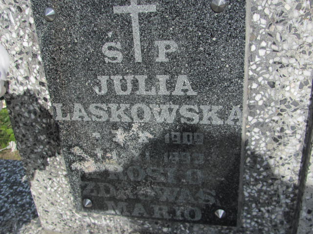 Julia Laskowska 1909 Gorzyce - Grobonet - Wyszukiwarka osób pochowanych