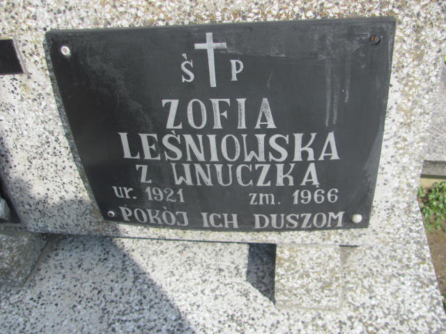 Zofia Leśniowska 1920 Gorzyce - Grobonet - Wyszukiwarka osób pochowanych