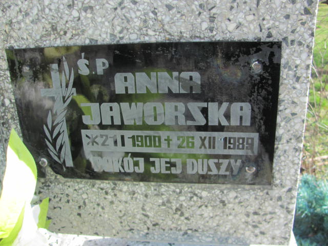 Anna Jaworska 1900 Gorzyce - Grobonet - Wyszukiwarka osób pochowanych
