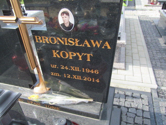 Bronisława Kopyt 1946 Gorzyce - Grobonet - Wyszukiwarka osób pochowanych